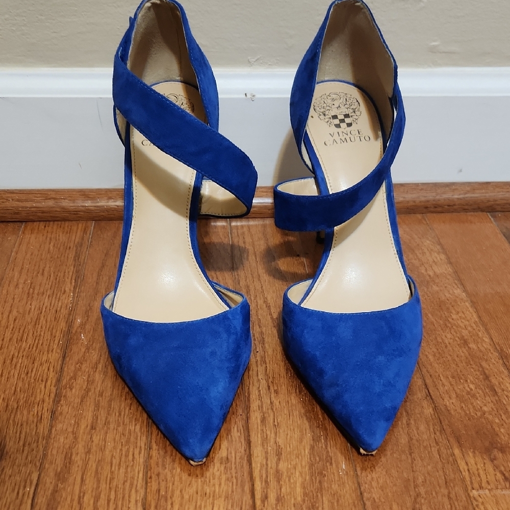 Vince Camuto Royal Blue Suede Heels